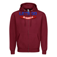 Burgundy Let's Go Brandon Zipper Hoodie - Jasminsmagicworld