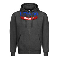 Charcoal Heather Let's Go Brandon Zipper Hoodie - Jasminsmagicworld