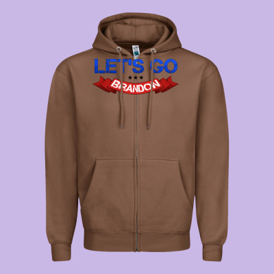 Let's Go Brandon Zipper Hoodie Designed By Jasminsmagicworld