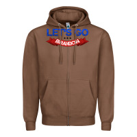 Chestnut Let's Go Brandon Zipper Hoodie - Jasminsmagicworld