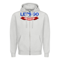 Dove Grey Let's Go Brandon Zipper Hoodie - Jasminsmagicworld
