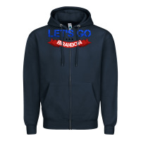 Navy Let's Go Brandon Zipper Hoodie - Jasminsmagicworld