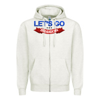 Oatmeal Heather Let's Go Brandon Zipper Hoodie - Jasminsmagicworld