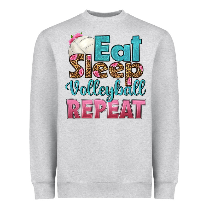 Eat Sleep Volleyball Repeat Heavyweight Sweatshirt by HRA Design Shop | Teevron