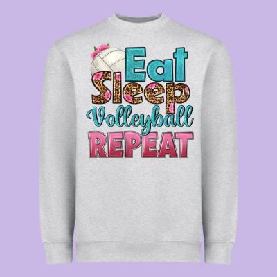 Eat Sleep Volleyball Repeat Heavyweight Sweatshirt Designed By Hra Design Shop