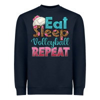 Navy eat sleep volleyball repeat Heavyweight Sweatshirt - HRA Design Shop
