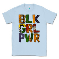 Dusty Blue black girl power Classic Tee - BundleAndBundleShop