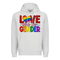Dove Grey love has no gender Premium Hoodie - Artiststas