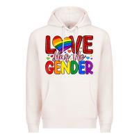 Pale Pink love has no gender Premium Hoodie - Artiststas