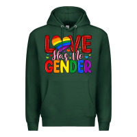 Sports Green love has no gender Premium Hoodie - Artiststas
