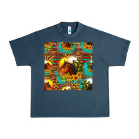 Midnight Navy desert horse seamless patern Urban Heavy Tee - HRA Design Shop