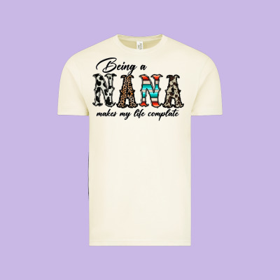 Being Nana Makes My Life Complate Vintage Tee Designed By Cowhidedigitalart