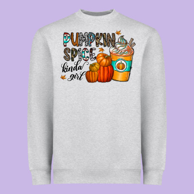 Pumpkin Spice Kinda Girl Heavyweight Sweatshirt Designed By Cowhidedigitalart