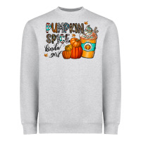 Heather Grey pumpkin spice kinda girl Heavyweight Sweatshirt - CowhideDigitalArt