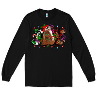 Black joy and horse Christmas Long Sleeve Tee - AdoDesignShop
