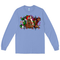 Colony Blue joy and horse Christmas Long Sleeve Tee - AdoDesignShop