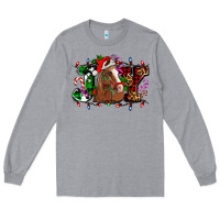 Heather Grey joy and horse Christmas Long Sleeve Tee - AdoDesignShop