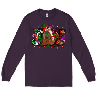 Plum joy and horse Christmas Long Sleeve Tee - AdoDesignShop