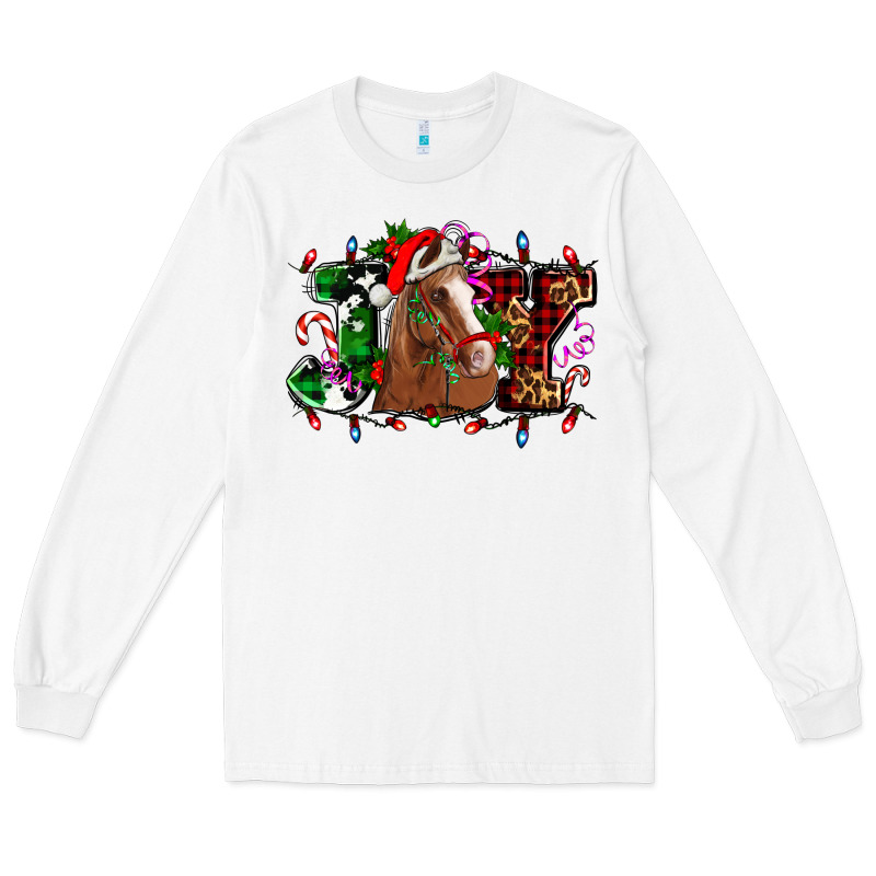 Joy And Horse Christmas Long Sleeve Tee by AdoDesignShop | Teevron