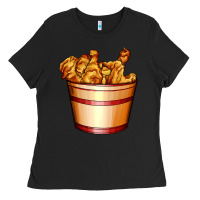 Black nugget and nuggets basket Ladies Tee - AdoDesignShop