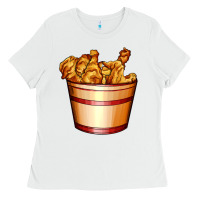 White nugget and nuggets basket Ladies Tee - AdoDesignShop