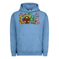 Pigment Pebble Blue Mexico love with gnome Urban Hoodie - NancyCooperArtShop