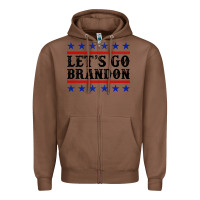 Chestnut Let's Go Brandon American Flag Zipper Hoodie - Jasminsmagicworld