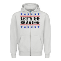 Dove Grey Let's Go Brandon American Flag Zipper Hoodie - Jasminsmagicworld