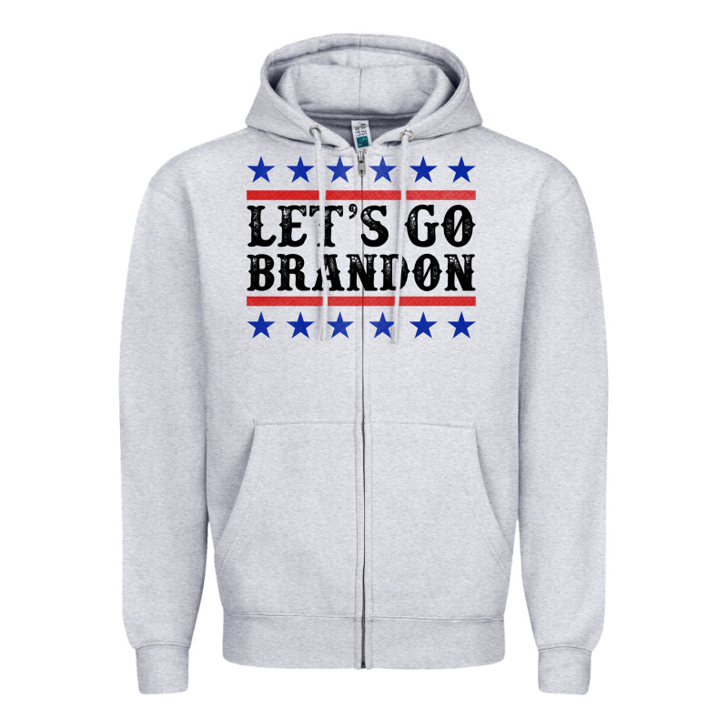 Let's Go Brandon American Flag Zipper Hoodie by Jasminsmagicworld | Teevron