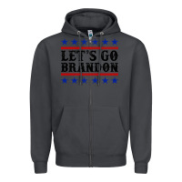 Smoke Let's Go Brandon American Flag Zipper Hoodie - Jasminsmagicworld