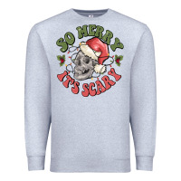 Heather Grey so merry it's scary Premium Sweatshirt - MaliasSmallBusiness