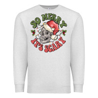 Oatmeal Heather so merry it's scary Premium Sweatshirt - MaliasSmallBusiness