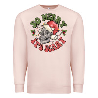 Pale Pink so merry it's scary Premium Sweatshirt - MaliasSmallBusiness