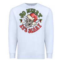 White so merry it's scary Premium Sweatshirt - MaliasSmallBusiness