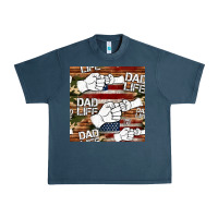 Midnight Navy dad life fist bump seamless pattern Urban Heavy Tee - HRA Design Shop