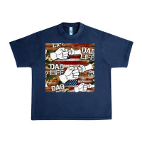 Navy dad life fist bump seamless pattern Urban Heavy Tee - HRA Design Shop