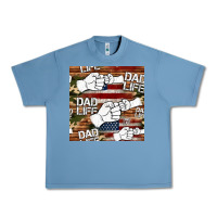 Pebble Blue dad life fist bump seamless pattern Urban Heavy Tee - HRA Design Shop