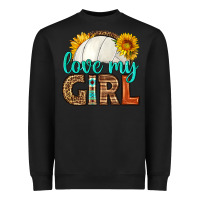 Black love my girl volleyball Heavyweight Sweatshirt - HRA Design Shop