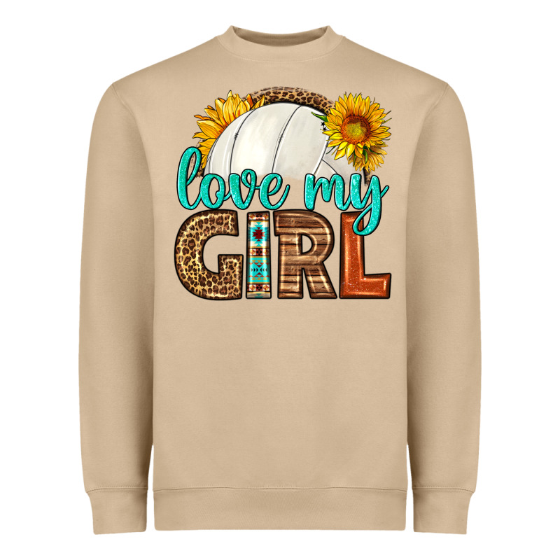 Love My Girl Volleyball Heavyweight Sweatshirt by HRA Design Shop | Teevron