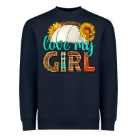 Navy love my girl volleyball Heavyweight Sweatshirt - HRA Design Shop