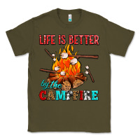 Army Green life is better by the campfire with marshmallows Classic Tee - AdoDesignShop