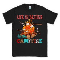 Black life is better by the campfire with marshmallows Classic Tee - AdoDesignShop