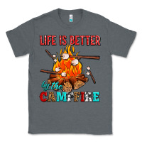 Charcoal Heather life is better by the campfire with marshmallows Classic Tee - AdoDesignShop