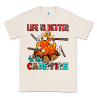 Natural life is better by the campfire with marshmallows Classic Tee - AdoDesignShop