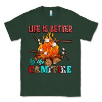 Sports Green life is better by the campfire with marshmallows Classic Tee - AdoDesignShop