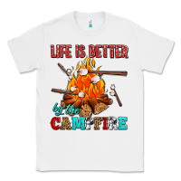 White life is better by the campfire with marshmallows Classic Tee - AdoDesignShop