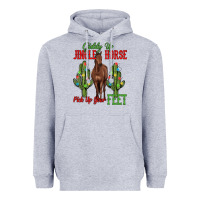 Heather Grey giddy up jingle horse pick up your feet Heavyweight Hoodie - MaliasSmallBusiness