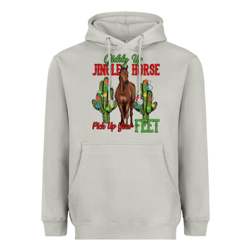 Giddy Up Jingle Horse Pick Up Your Feet Heavyweight Hoodie by MaliasSmallBusiness | Teevron