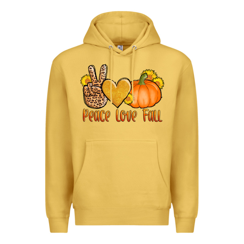 Peace Love Fall Premium Hoodie by AdoDesignShop | Teevron