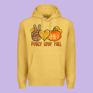 Peace Love Fall Premium Hoodie Designed By Adodesignshop